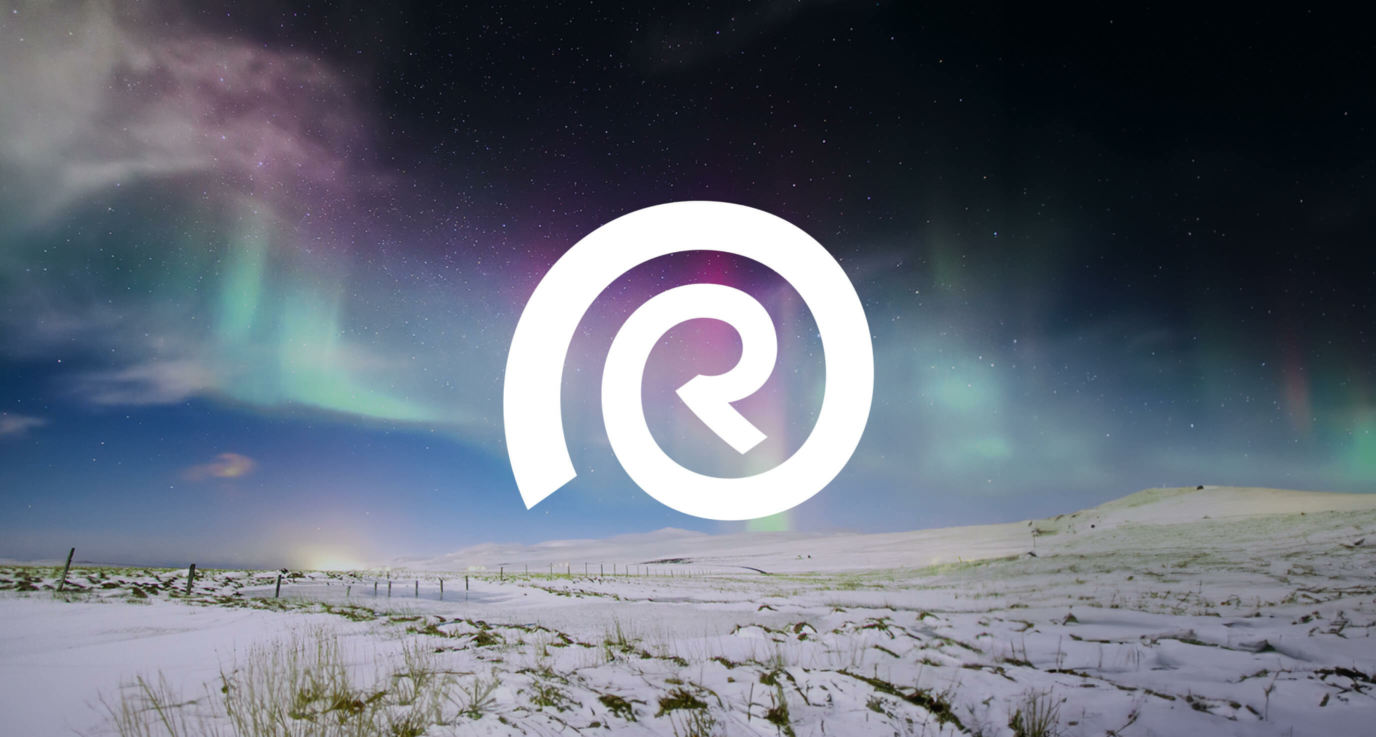 Reckitt logo with aurora borealis