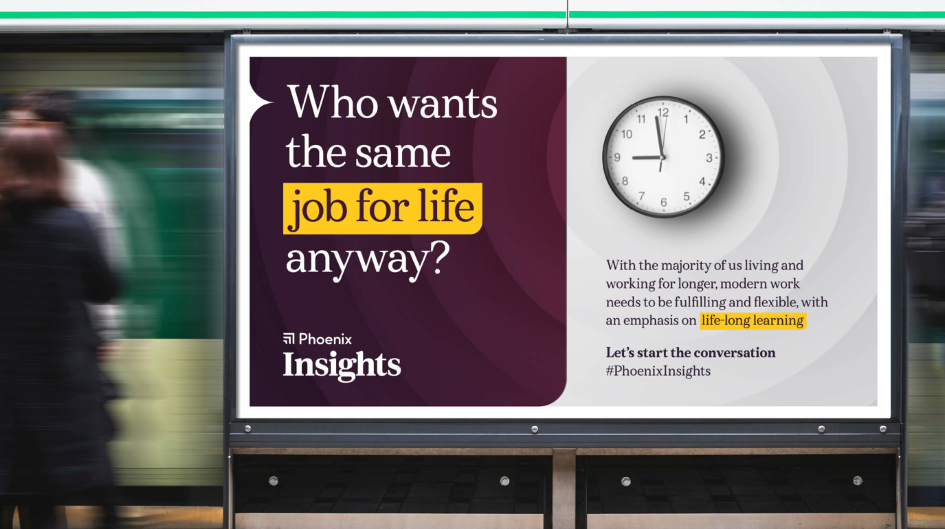 Phoenix group billboard in tube station