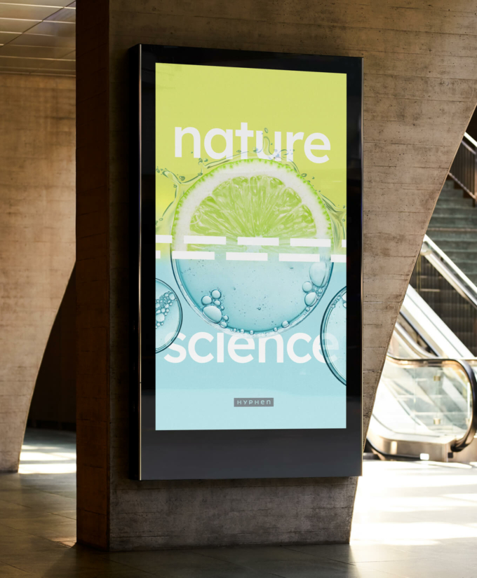 nature and science digital advert for hyphen
