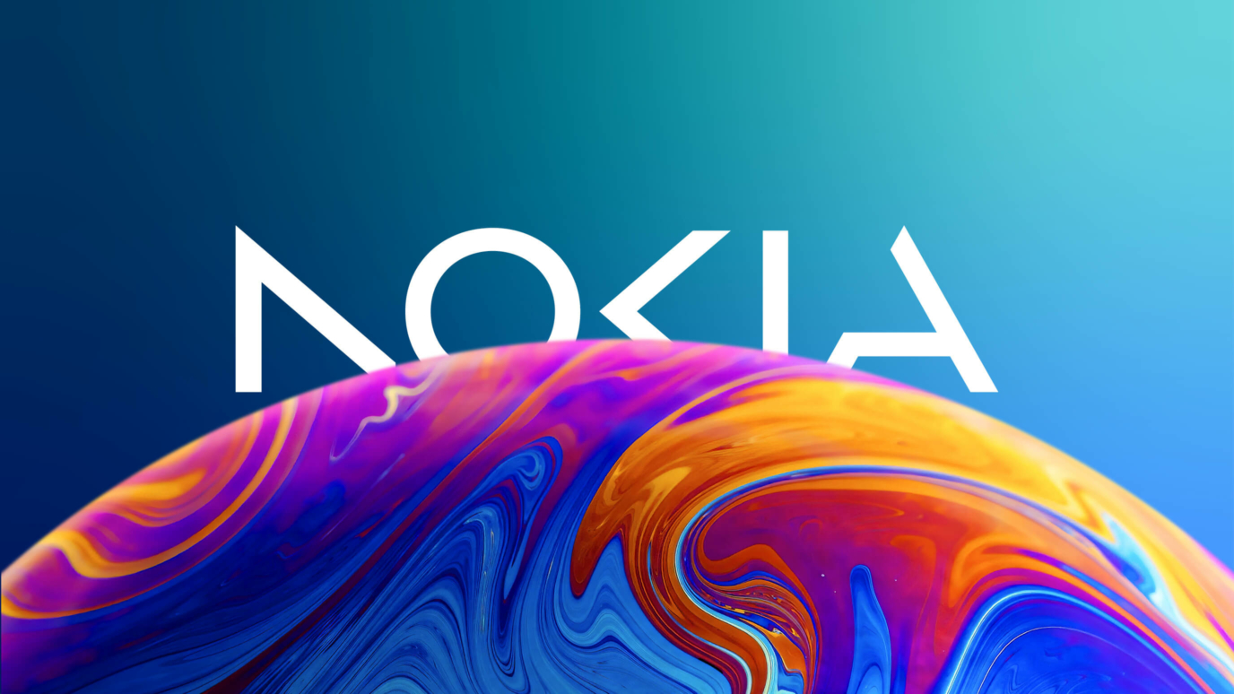 Nokia logo and colourful sphere