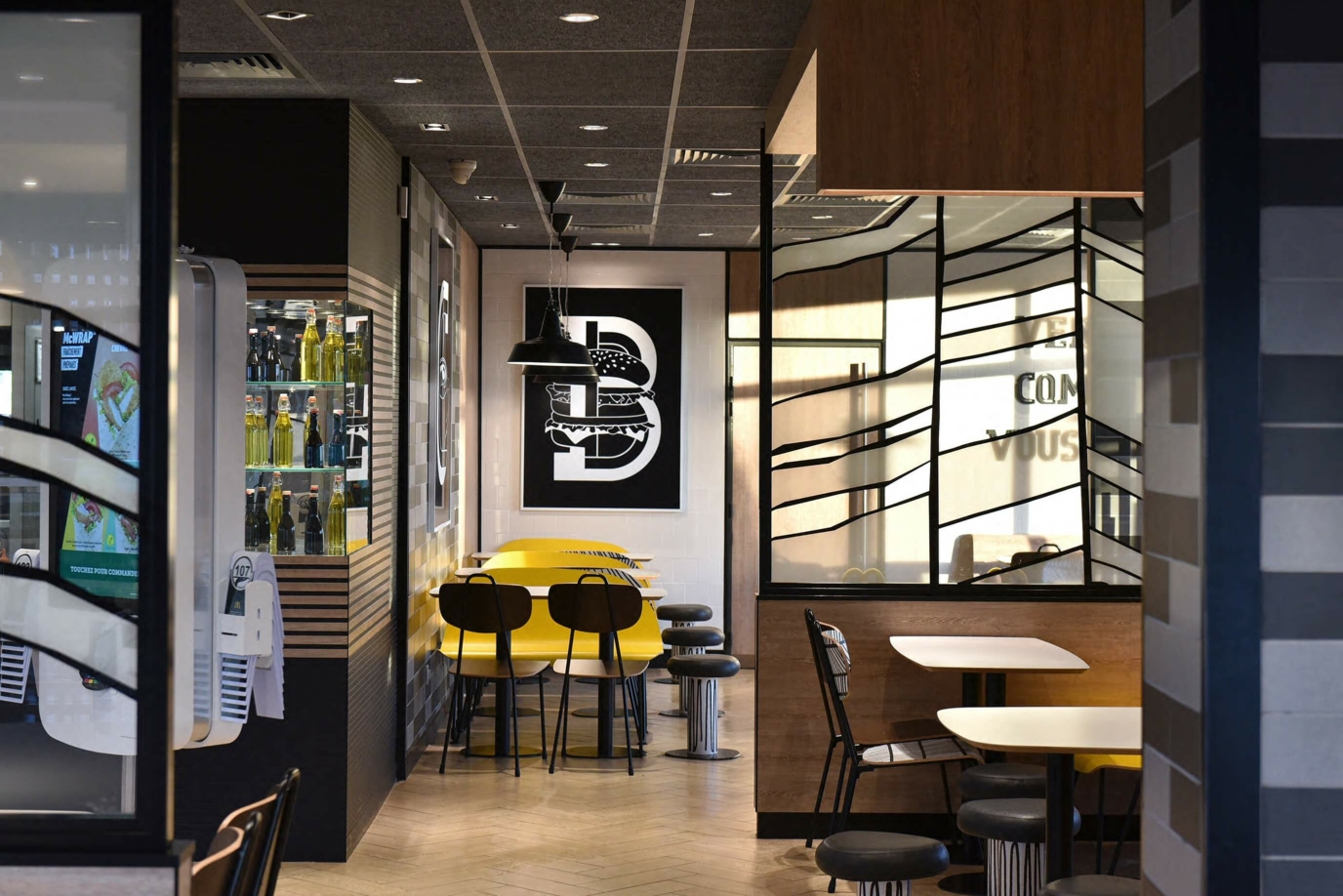 McDonald's interior seating area