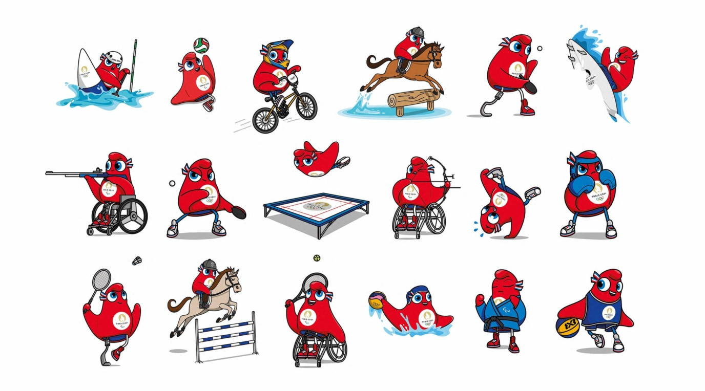 Paris Olympics 2024 iterations of mascot