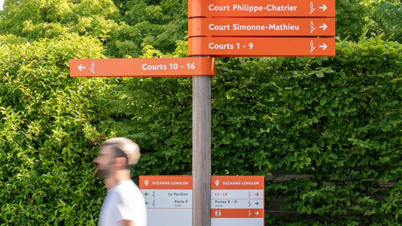 Roland Garros sign post