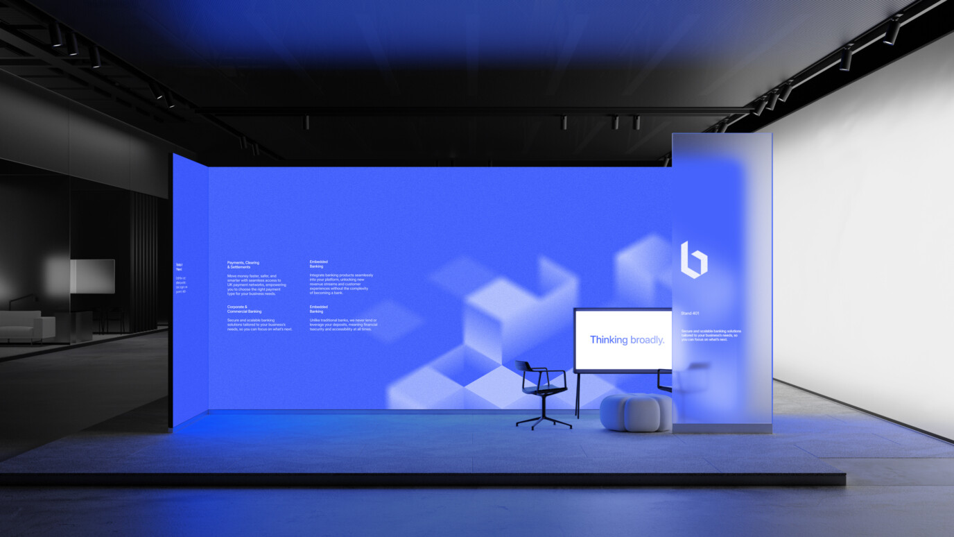 Bank of London booth mockup