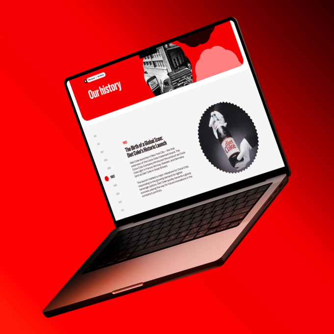 Coca-Cola Europacific Partners website page on laptop