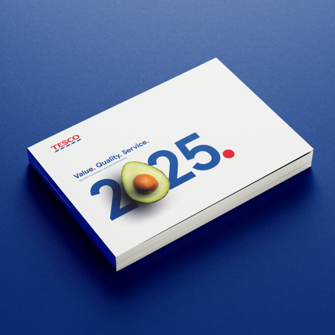 Cover of Tesco's 2025 annual report